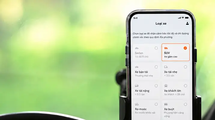 Thiết lập loại xe